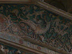 ely cathedral, putti and dragon