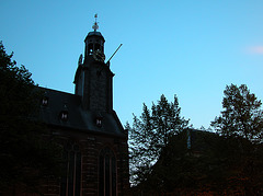 Silhouette of the Academy Building in Leiden, the Netherlands