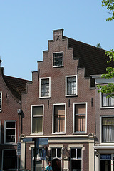 Step gable on the Rapenburg in Leiden, the Netherlands