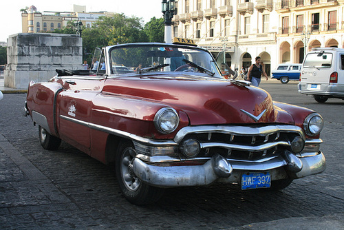 A Well-Cared-For Cuban Taxi