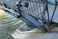 Miscellaneous German shots: Up and down ramp for a ship in the Rhine