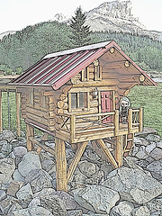 Pocahontas mini cabin...digitally altered