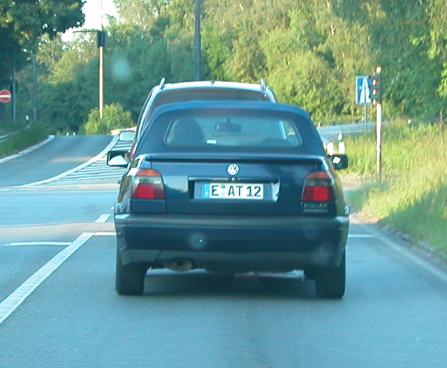 Miscellaneous German shots: German number plate