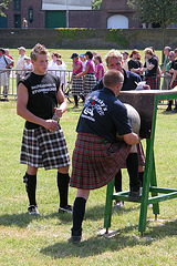 A day in Germany: coming across a pipes-and-drums contest and highland games in Xanten
