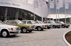 Visiting the Mercedes-Benz Museum: outside the museum