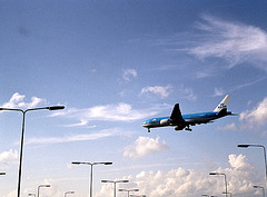 KLM landing at Schiphol