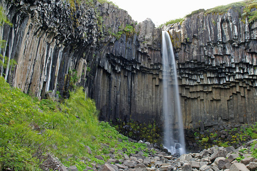 Waterfall over basalt