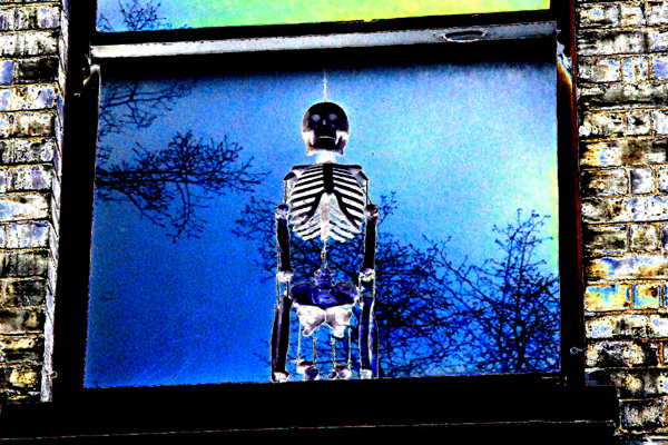 Photoshopped skeleton