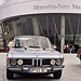 Visiting the Mercedes-Benz Museum: BMW 5-series outside the museum