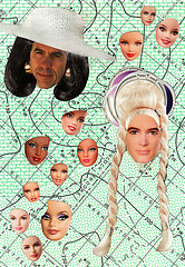 recycling plastic barbie hair (& faces) 2