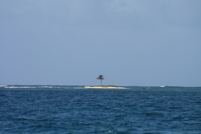 A cartoon island