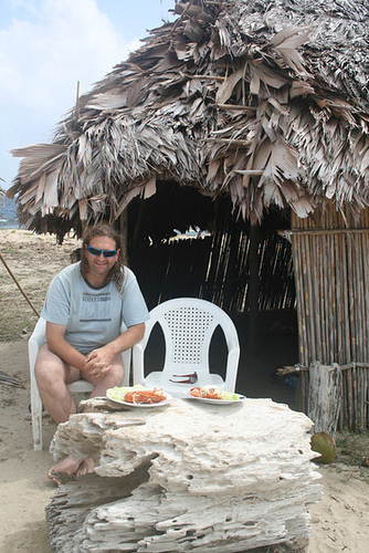 Crayfish meal on our island