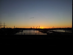 Sunset over Gothenburg harbour, Sweden