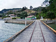 On Tokomaru Bay wharf