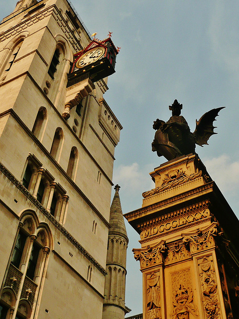 law courts and temple bar memorial, fleet st., london