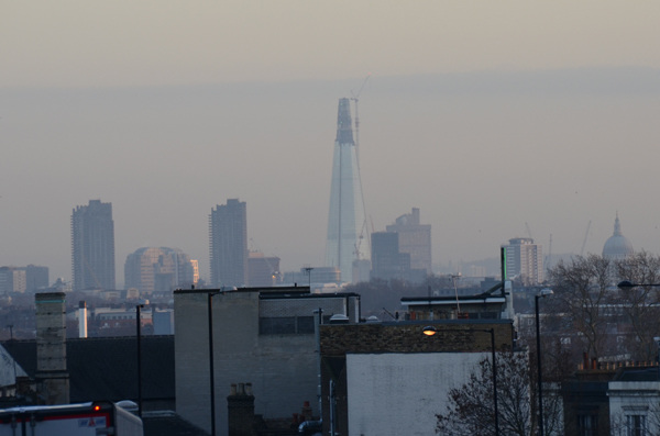 The Shard and St Pauls from Archway Rd