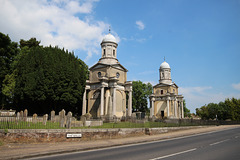 The towers of Mistley Church, Essex