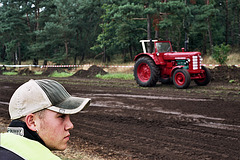 Boy watching the tractors