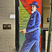 The Pittsburgh Cycle – August Wilson Mural on the Side Door of the Iroquois Building, Atwood Street at Forbes Avenue, Pittsburgh, Pennsylvania
