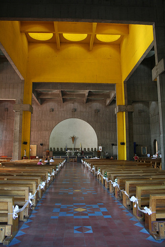 Interior of The New Cathedral, Managua