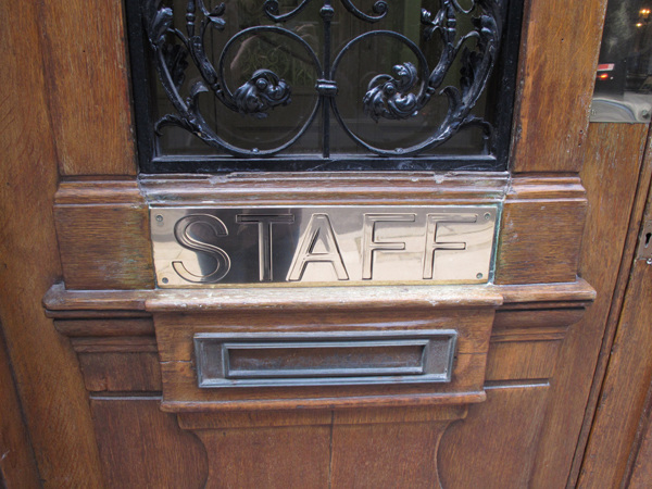Staff entrance