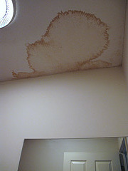 Water Stain on Bathroom Ceiling