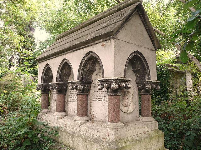 abney park cemetery, hackney, london,tomb of henry richard and family. he died 1850, the tomb looks around 10 years later in style.