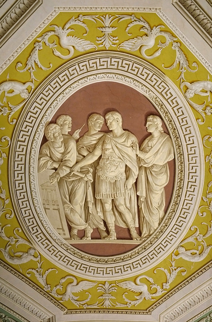 Rome Honeymoon Fuji XE-1 Vatican Museums ceiling 2