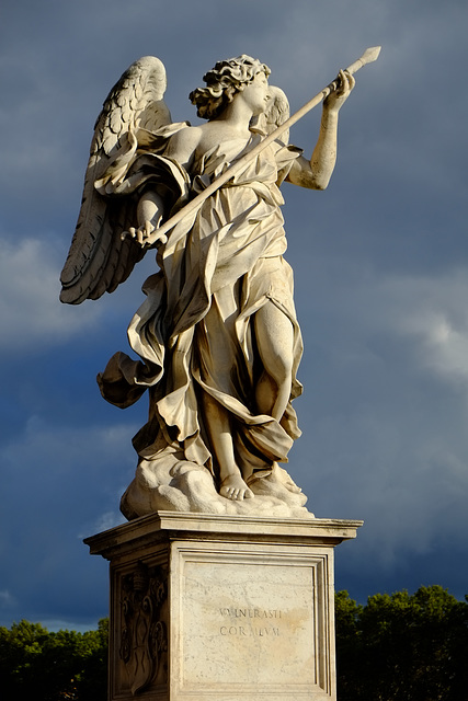 Rome Honeymoon Fuji XE-1 Ponte Sant Angelo statue 1