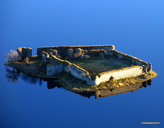 Lochindorb Castle Reflections - Aerial