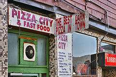 "Best Darn Pizza in Town" – East Hastings Street between Main and Columbia, Vancouver, British Columbia