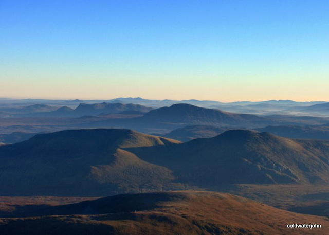 Looking north east from above Strath Shinary
