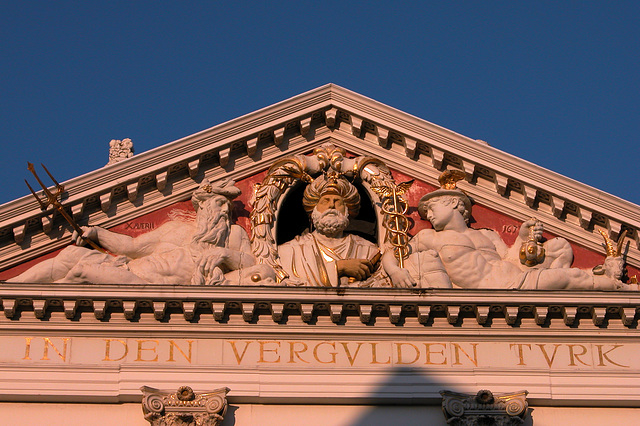 Things on Rooftops: nr. 7  The Gilded Turk with Poseidon and Hermes