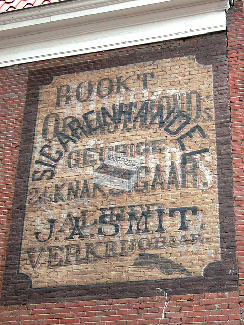 Three old advertisements for smoking cigars and cigar store J.A. Smit - detailed view