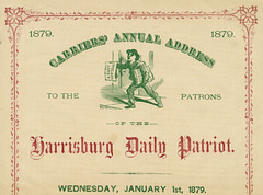 Carriers' Address, Harrisburg Daily Patriot, 1879 (Top Half)