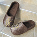 felted men's slippers - brown