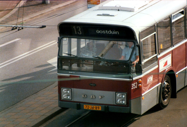 Old Dutch city bus in the Hague (HTM 352)