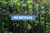 No bicycles