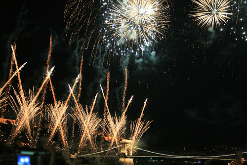 Fireworks Over The Danube