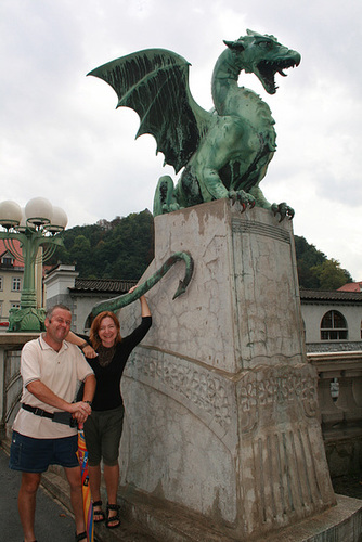 Peter, Jo, and One of the Dragons