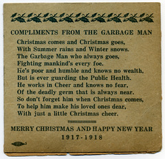 Christmas Compliments from the Garbage Man, 1917