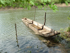 Barque à fond plat sur la Moder Drusenheim