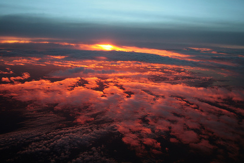 Sunset Beneath a Sheet of Clouds