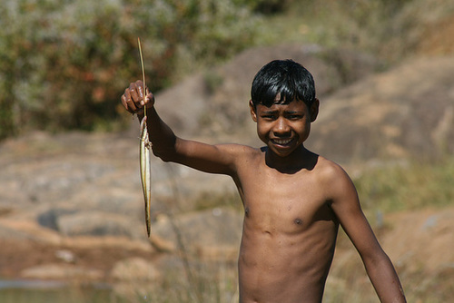 Showing his Catch