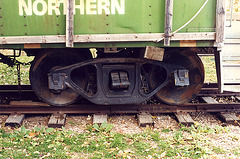Abandoned caboose in Keystone, South Dakota - detail