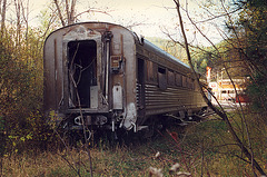Abandoned train wagon in Keystone, South Dakota