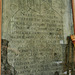 st.peter and st. paul's church, shoreham,incised slab to john polhill, 1651, on the vestry wall