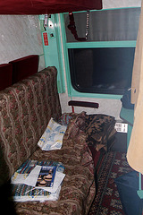 Train compartment for three persons for 24 hours
