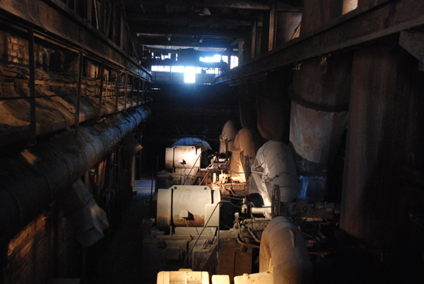 In the bowels of the ironworks