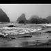 Foggy Beach and Lurking Waves at Brookings, Oregon (Explore #49)